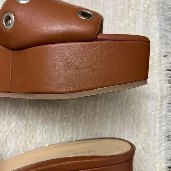 Marion Parke Triple Insole Brown Leather Sandals Size EU 40 US 10 Luxury Classic - Picture 7 of 11